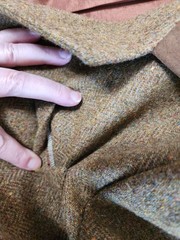 Avoca Collection Vintage Sueded Collar Made In Ireland Lined Wool Blazer Size S