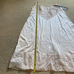 Vanity Fair Jentell White Lace Full Slip Dress Vintage NWT Deadstock 40 24”