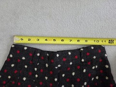 Vintage Woman’s Skirt 100% Wool Home Sewn 1960’s Grey with Red/White Pattern
