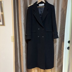 VTG Evan Picone Long 100% Wool Double Breasted Coat Women’s Medium Black (8?)