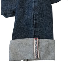 Vintage Calvin Klein Jeans Womens 8 High Waist Wide Leg Roll Cuff Dark Wash HK