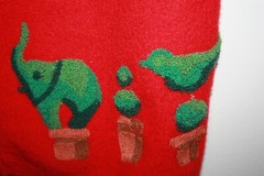 Vtg Susan Bristol Wool Sweater Vest SZ Petite M Embroidered Topiaries EUC zipper