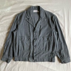 Vintage 1950’s Sweet Orr Chambray Elbow Patches Jacket Size L Black Length 66cm