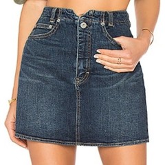 We the Free She’s all that notch mini denim skirt size 29 Y2K 90’s Country