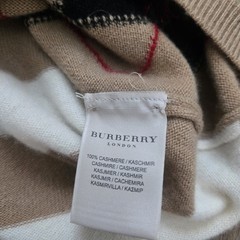 Vintage Burberry Women Cashmere Sweater In Classic Argyle Beige Turtleneck Small