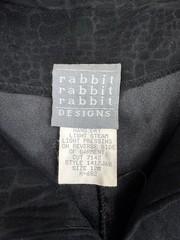 VTG Rabbit Designs Reptile Print Jacket Womens 12 Poly Blend Full Zip Goth Retro