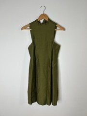 Vintage 1970’s Dress Women’s Green Jumper Mini Mod Sleeveless