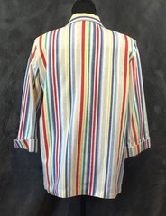 Vintage 70’s Teddi Of California M-L Rainbow Poly blend Blazer Jacket Button Up