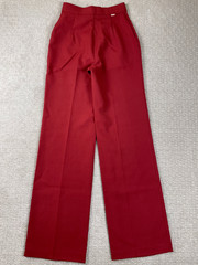 Vintage 70s Levis Pants Women Fits 23×32 Red Polyester Bareback Flare Bootcut