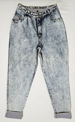 Rio by Stephen Mardon VTG High Waist Mom Jeans 28X28 Tapered Striped Leg Blue
