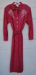 Decisions 1980’s belted Shirt Dress Silver Studs Glam Rock Size 10 Made in USA