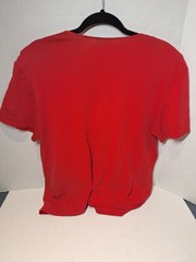Red Vintage Western Rodeo Shirt w/Concho Fringe Sz Lrg sassa