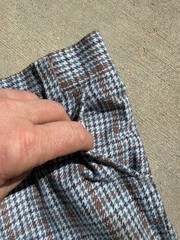 Vintage 70s Houndstooth Suit Set XXS XS Petite Blazer Jacket High Waist Pants