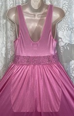 VTG LXL Shadowline DEEP PINK SILKY SOFT Nylon Peignoir Robe Nightgown olga esque
