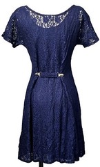 Blue Lace Retro Dress by ALL THAT JAZZ Junior’s Size 7/8 PreLoved
