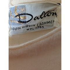 Vintage Dalton 100% Virgin Cashmere Sweater Women’s Medium Cream Knit Top USA