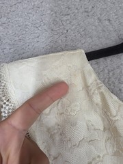 Vintage 80s Ivory Lace Wedding Gown Size 13 Precious Moments Victorian Dress