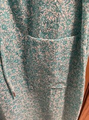 Vintage Just for Women Half Zip Short Sleeve Knee Length Housecoat Size 14 1/2