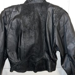 Vintage G-III Punk 80s Black Leather Cropped Jacket Feminine