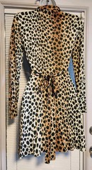 Vintage 1974 FREDERICKS OF HOLLYWOOD Wild Leopard Wrap Dress XS