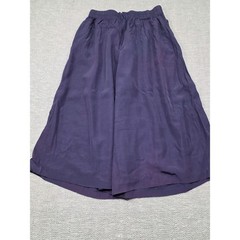 Betsy’s Things Vintage Purple Midi Skirt Elastic Waist Pleated Dark Plum 31L