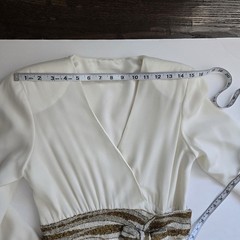VTG Bob Mackie off White Dress Beaded Sequin Long Sleeve size 0-2