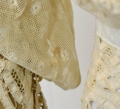 Antique 1905 Edwardian Ivory Tape Lace Summer Afternoon Tea Dress Gown