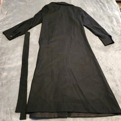 VINTAGE 70s Marimekko Design Research Button Front Dress 36 Black ORIGINAL BELT