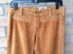 VTG 70s Landlubber Toffee Corduroy Pants Low Rise 32″W Flare Hippie Festival