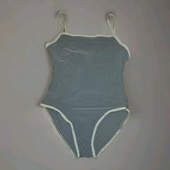 Vtg 90s St Michael 1 Piece Swimsuit Olive Green UK 14 US 10 Minimalist Maillot