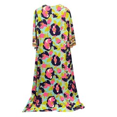 Vintage Lounge Craft Maxi Dress Womens Medium Floral Blue Pink USA Union