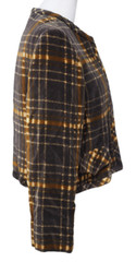 Vintage Bullock’s Wilshire 6 S Cropped Velvet Jacket Brown Plaid Grey 90s Mod