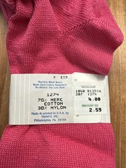 1980s Trimfit Pink Cotton Blend Slouch Socks Size 9-11 Vintage USA