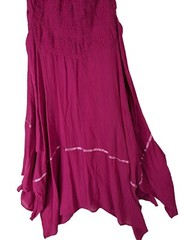 Vintage Women size L Pink Boho Hippie Festival Halter Handkerchief Dress No Tags
