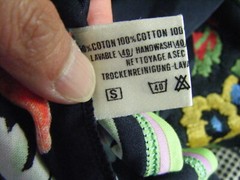 LEONARD PARIS Vtg 70s Black Green Lilac Floral Top & Skirt-Bust 34/Waist 26/XS