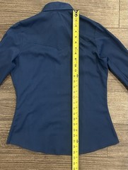 1970s Wrangler Women’s Navy Blue Western Vintage Pearl-Snap Shirt Size 38