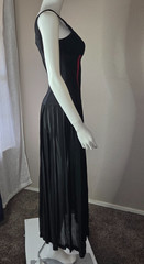 JOHN MURROUGH Vintage Black & Red Corset Bodice Black Sheer Panel Size Small