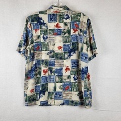 Alfred Dunner Vintage 90s Abstract Floral Patchwork Button Down Blouse Size 14