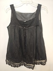D’signer ILGWU Womens Black Baby Doll Womens Nighty Medium With Bloomers Vintage