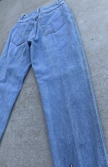 vintage high waist tapered leg jeans embroidered anchor anchors sz 12 28” waist
