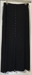 Vintage Dressbarn Maxi Skirt & Shirt Set Women’s Black & White Polka Dot Medium