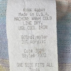 Vintage Style Plus of California Pastel Rainbow Chevron Knit Top Baggy Made USA