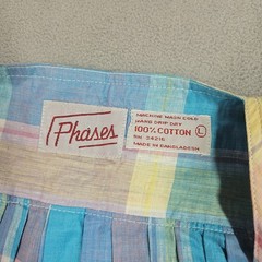 VTG Phases Nightgown Womans L Plaid Muumuu Kaftan House Dress Prairie Cottage