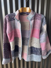 Handwoven Patchwork Jacket Women’s Cottagecore Boho Textile Coat Art To Wear EUC