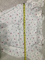 Vtg 80s Breli Union Made Midi Dress 16 Secretary Floral Polka Dot Pleated Sheer