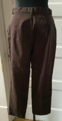 90’s DOCKERS’ STRETCH Brown Flat Front Khaki Pants Slacks 10P 10 PETITE MEDIUM
