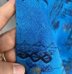 VTG 1960s Kuulei Sportswear Honolulu Pineapple Print Mini Dress Blue & Gold M