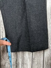 Women’s Vintage Dark Gray Pleated Front 100% Wool Pants Size 12~ 31in waist