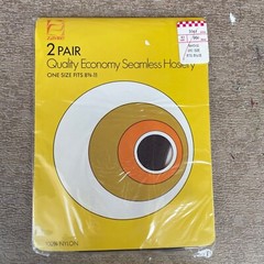 Vintage 1960s Zayre Seamless Pantyhose One Size Fits 8.5-11 Smoke NOS Deadstock