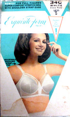 EXQUISITE FORM “FUL-LY” VINTAGE WHITE COTTON BLEND WIREFREE BRA 34C NWT P532